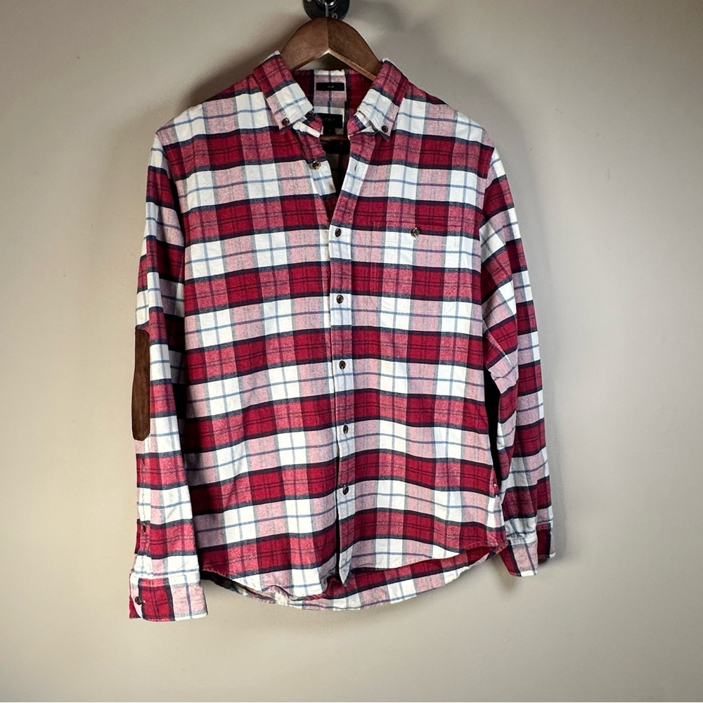 J. Crew Red and White‎ Plaid Men's Shirt
